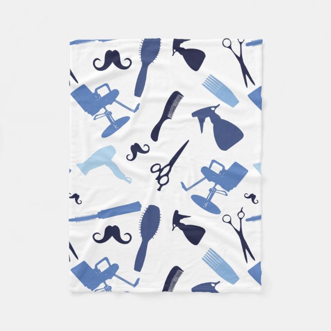 Mönster för hårsalongverktyg fleecefilt (Framsidan)