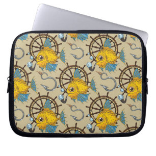 Mönster för havskaptenfisk laptop sleeve