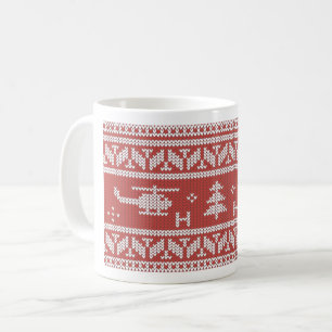 Mönster för helikopterflygjul kaffemugg