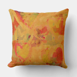 Mönster för hjärtor för höstTuscan färger abstrakt Kudde