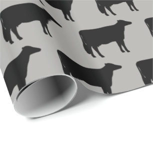 Mönster för Holstein koSilhouettes Presentpapper