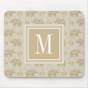 Mönster för husvagn för elefant för Monogram Musmatta