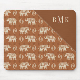 Mönster för husvagn för elefant för Monogram Musmatta