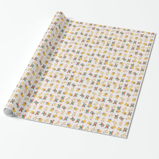 Mönster för illustration för babycirkusdjur presentpapper