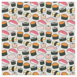 Mönster för illustrationer för Oishii Sushi rol Tyg