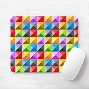 Mönster för kall färgrik triangel för Patchwork Musmatta