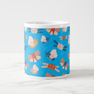 Mönster för kattängar jumbo mugg