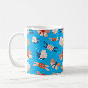 Mönster för kattängar kaffemugg