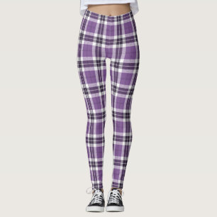 Mönster för Kilt för purpurfärgad Tartanpläd Leggings