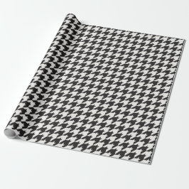 Mönster för klassiker B&W Houndstooth Presentpapper
