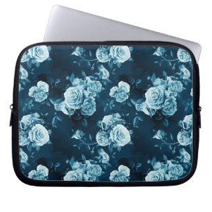 Mönster för klassikerblåttro laptop fodral