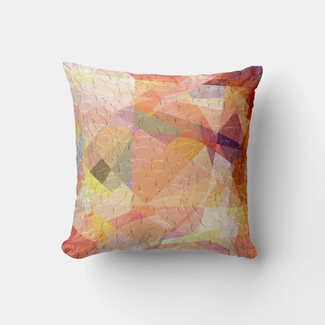 Mönster för konst | för Cubism abstrakt Retro Kudde (Framsida)