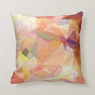Mönster för konst för Cubism abstrakt Retro Kudde