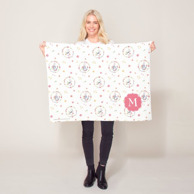 Mönster för kran för Peter kanin | blom- Fleecefilt (På plats)