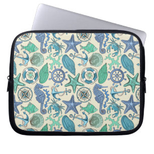 Mönster för krickahavsdjur laptop sleeve
