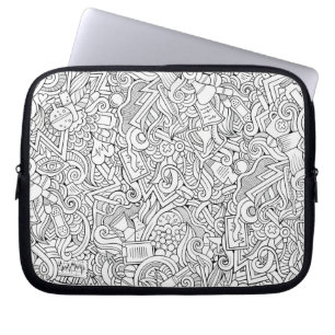 Mönster för läkarundersökning B&W Laptop Fodral