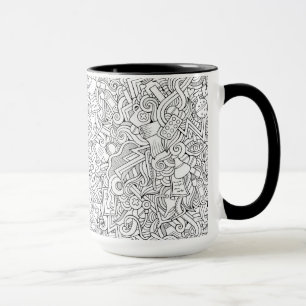 Mönster för läkarundersökning B&W Mugg