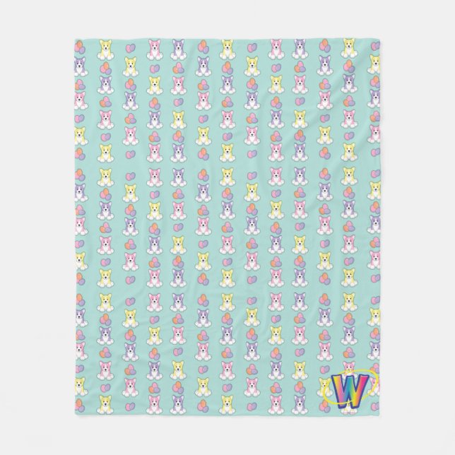 Mönster för Lil vårCorgi Fleecefilt (Framsidan)