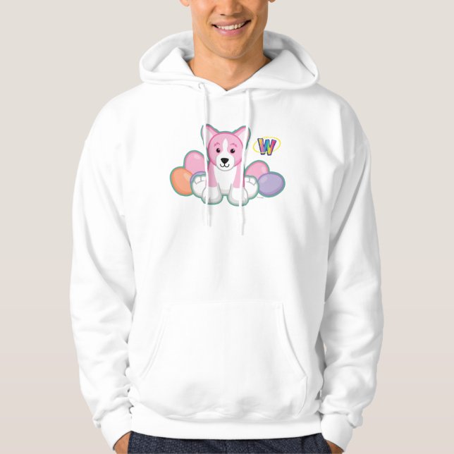 Mönster för Lil vårCorgi Sweatshirt Med Luva (Framsida)