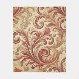 Mönster för Mjuka röda och Guld Fleecefilt