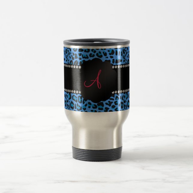 Mönster för Monogramblåttleopard Resemugg (Center)