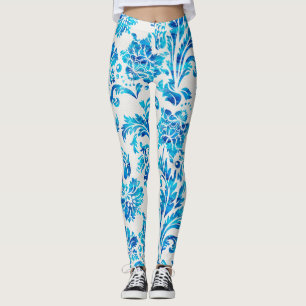 Mönster för mörkare blå elegant leggings