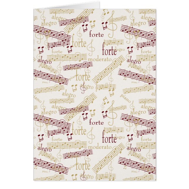 Mönster för musikAficionadotypografi OBS Kort (Framsidan)