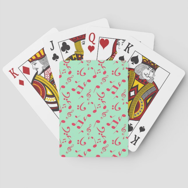 Mönster för musiknoter casinokort (Baksidan)