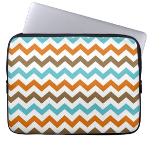 Mönster för orange- och Aquasicksacksparrar Laptop Sleeve