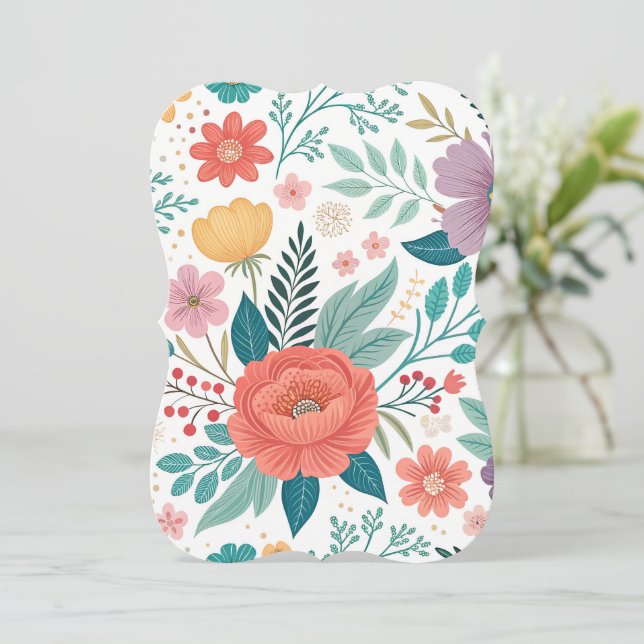 Mönster för övertryckning av skarp Blommigt (Stående Fram)