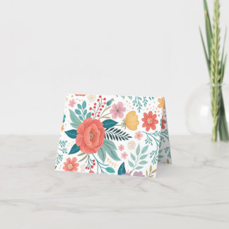 Mönster för övertryckning av skarp Blommigt Tack Kort