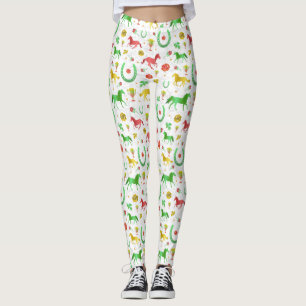Mönster för party för hästkapplöpningDerby da Leggings
