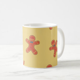 Mönster för pepparkaksgubbe kaffemugg