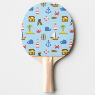 Mönster för PIXELhavskonst Pingisracket