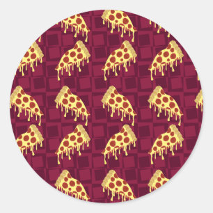 Mönster för Pizzapaj Runt Klistermärke