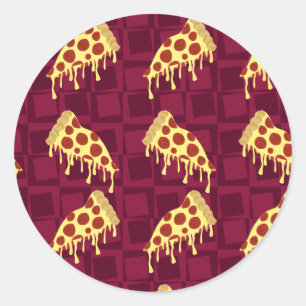 Mönster för Pizzapaj Runt Klistermärke