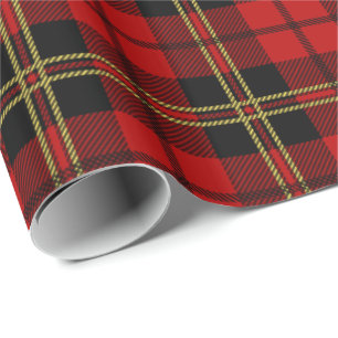 Mönster för pläd för klanBrodie rött Tartan Presentpapper