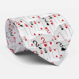 Mönster för poker kort nummer två, slips