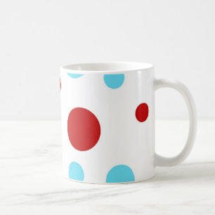 Mönster för polka dots för vit för ljus kaffemugg