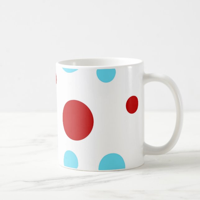 Mönster för polka dots för vit för ljus kaffemugg (Höger)