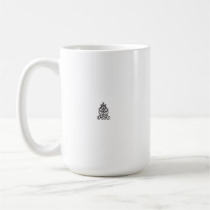 Mönster för prydnadsändamål i en slående svart och kaffemugg