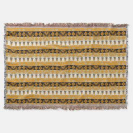 Mönster för randar för etnisk afrikastil stam- filt