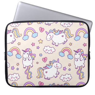 Mönster för regnbåge för Kawaii knubbigt Laptop Sleeve