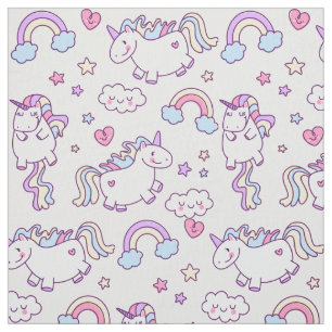 Mönster för regnbåge för Kawaii knubbigt Tyg