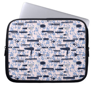 Mönster för ro för skönhetomsorgblått laptop fodral