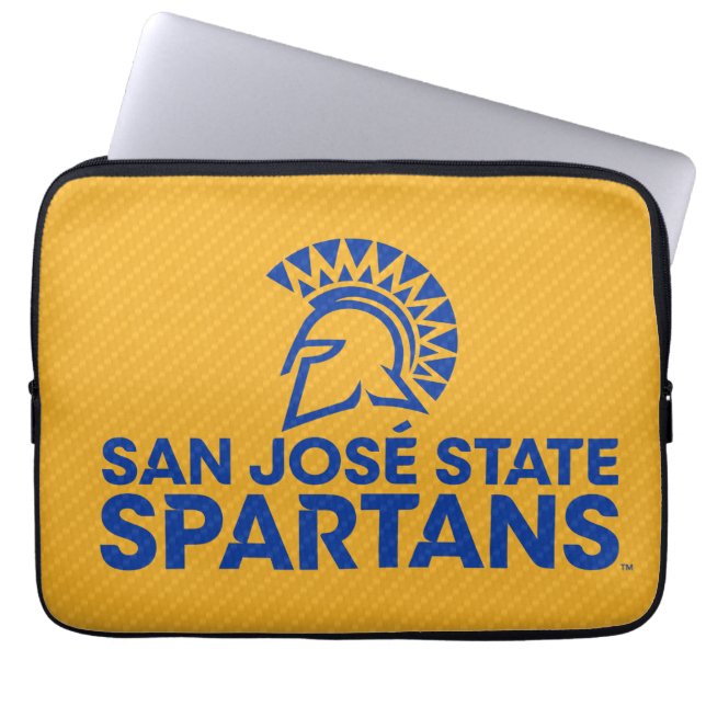 Mönster för San Jose statligt Spartans kolfiber Laptop Fodral (Framsidan)