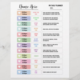 Mönster för schemaläggning av barnscheman reklamblad