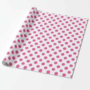 Mönster för shock rosavitpolka dots presentpapper
