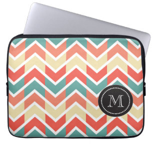 Mönster för sicksack för abstrakt för geometri laptop sleeve