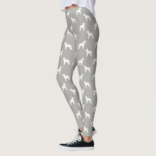 Mönster för Silhouettes för Bedlington Terrier Leggings